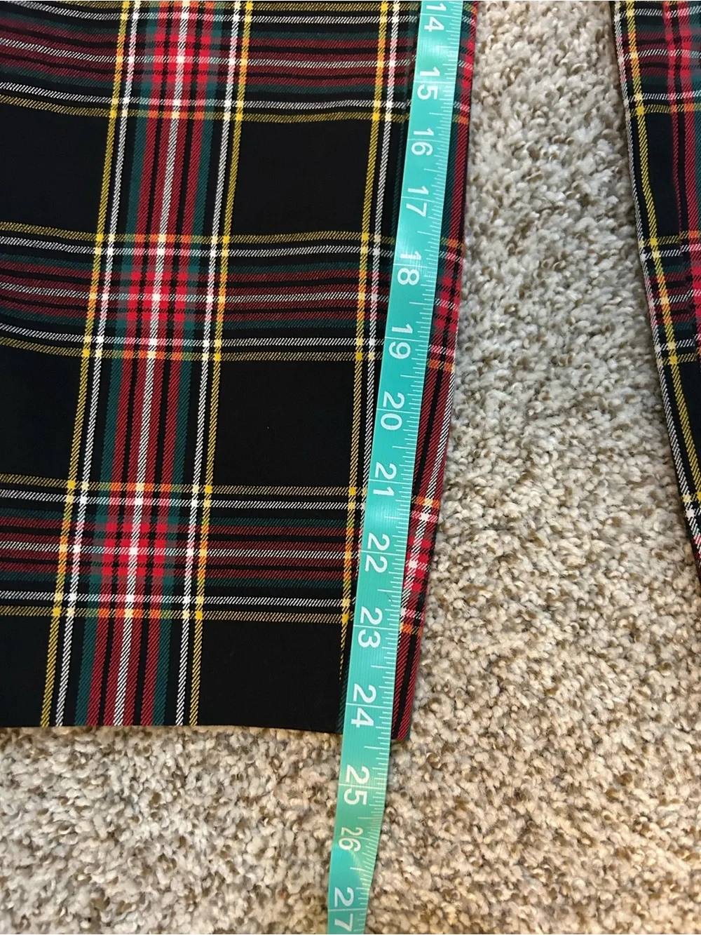 J. Crew Black Red Yellow Plaid Cropped Pants